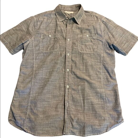 P d & c Men’s Short Sleeve Grey Casual Shirt XL - Picture 1 of 8